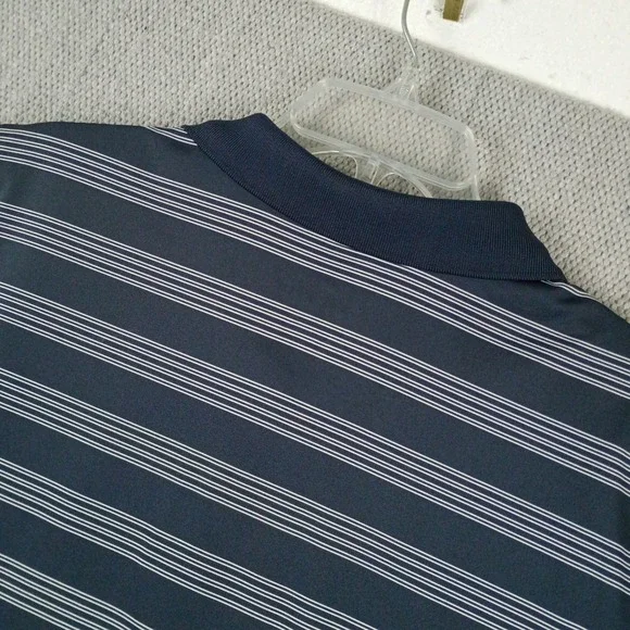 Nike USA Hockey Polo Mens XXL Blue Striped Dri-FIT Game Time M-51299 Excellent - Picture 9 of 10